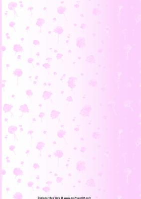 Pink Falling Flower Shades Backing Paper