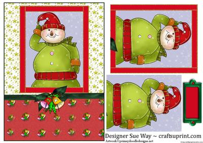 Cheeky Snowman Christmas Card