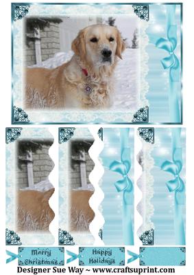 Golden Retriever Dog in the Snow Wavy Edge Side Stacker