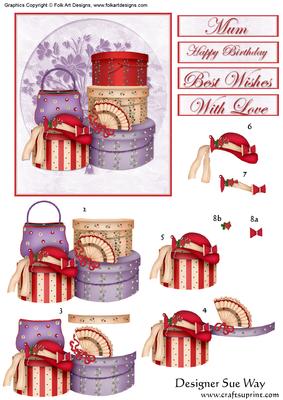 Hats, Bags and Pretty Boxes Decoupage