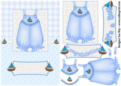 New Baby Boy or First Birthday Card Front