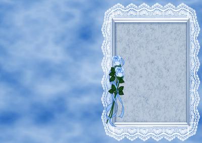 Blue Lace Frame Card Base