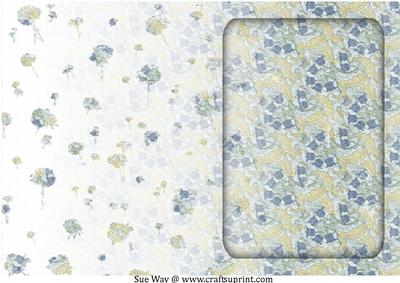Art Nouveau Flowers Card Base