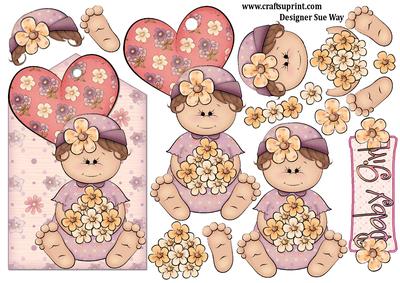 Flower Baby Tag Topper