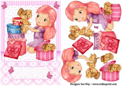Puppies Hiding in Birthday Gift Boxes