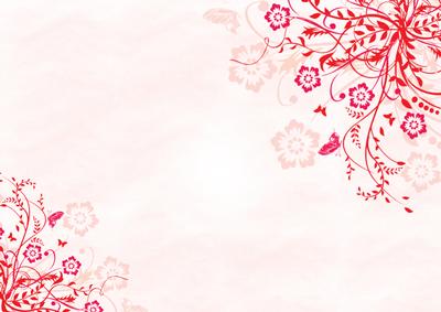 Red Butterflies and Swirls Card Base