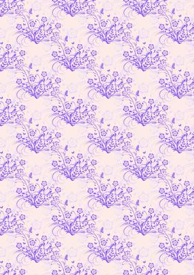 Lilac Butterflies and Swirls Backing Paper
