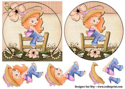 A Country Story Square Card Topper Decoupage