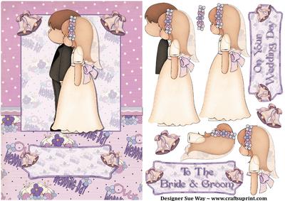 The Marriage Card Front with Decoupage