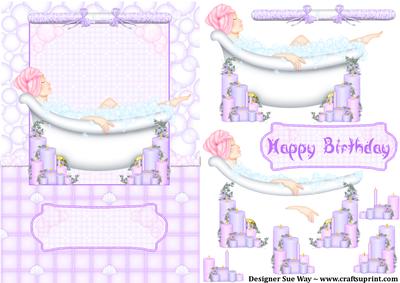 Bathing Beauty Relaxing Decoupage