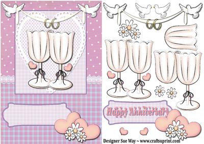 Anniversary Toast Decoupage