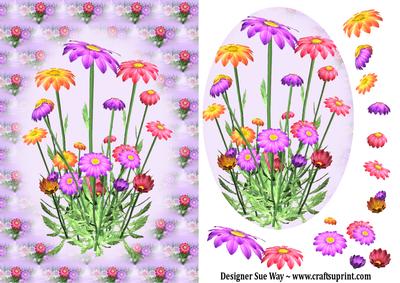 Flower Meadow Card Front, Topper and Decoupage