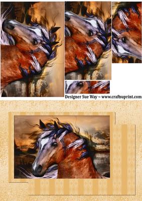 Wild Horse Card Front and Pyramid