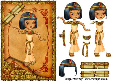 Egyptian Lady Decoupage
