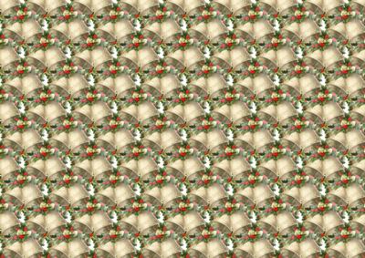 Vintage Christmas Bells Backing Paper