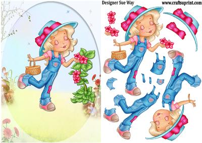 Sweet Little Gardener Decoupage