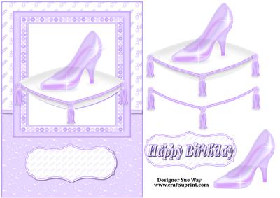 The Glass Slipper Card Front and Decoupage