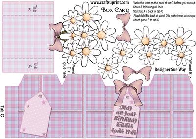 Pretty Flower Bouquet Box Card