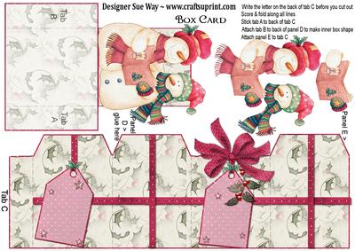 Christmas Caroling Snowmen Box Card