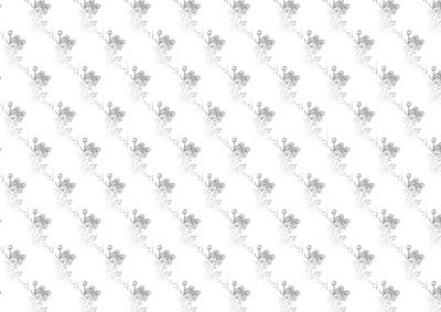 Floral Butterfly Black and White Backing Paper
