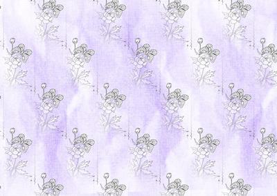 Lilac Butterfly Fabric Backing Paper