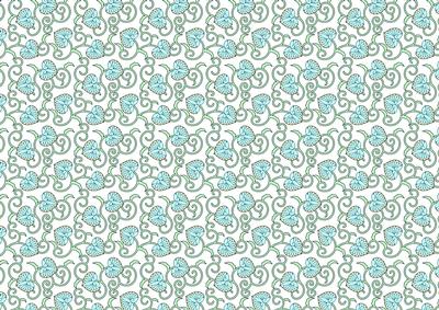 Pastel Nouveau Flowers Backing Paper