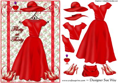 Flirty at Thirty Female Birthday Step by Step