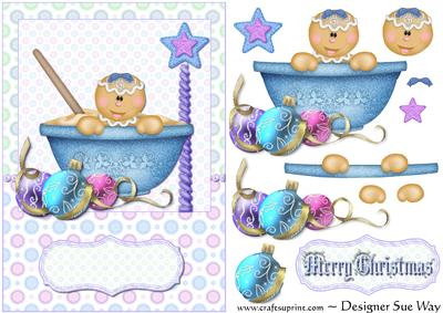 Christmas Cookie Mix Card Front and Decoupage