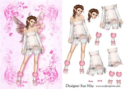 Fairy with Attitude Card Front and Decoupage
