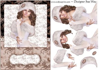 Sophisticated Lady Card Front Step by Step
