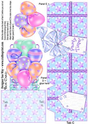 Party Balloons Box Card