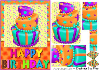 Crazy Birthday Cake Quick Card Pyramid