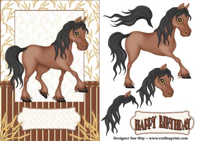 My Little Brown Pony Decoupage