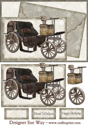 Steampunk Car Decoupage
