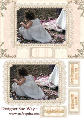 Wedding Day Confetti and Flower Girl Card Front