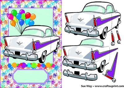Party Car Decoupage