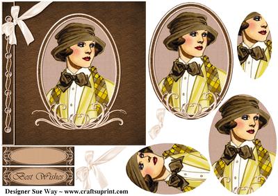 Twenties Cameo Lady Pyramid