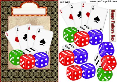 Aces High and Roll the Dice Fathers Day Card