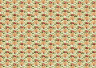 Roses on a Fan Backing Paper
