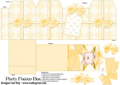 Baby Shower Party Favour Place Setting Gift Box