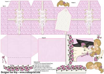Bride and Groom (light) Party Favour Place Setting Gift Box