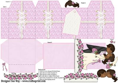 Bride and Groom (dark) Party Favour Place Setting Gift Box