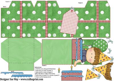 Birthday Balloon Boy Party Favour Place Setting Gift Box