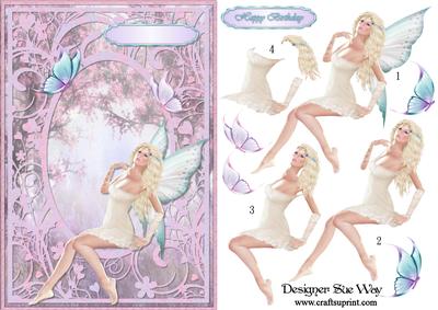 Daydream and Butterflies Fairy Decoupage