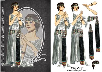 Twenties Jeweled Fashion Reflectionsdecoupage
