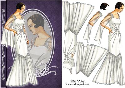 Chanel Evening Gown Fashion Reflections Decoupage
