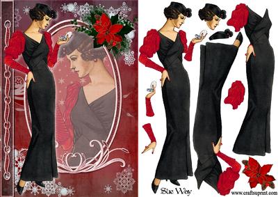 Dressed for Christmas Fashion Reflections Decoupage