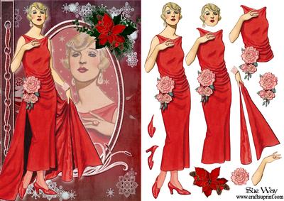 Christmas Party Deco Dress Fashion Reflections Decoupage
