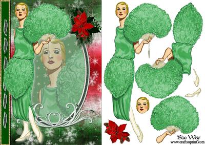 Christmas Feathers Fashion Reflections Decoupage
