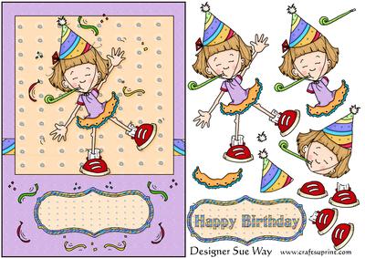 Lets Party! Card Front and Decoupage